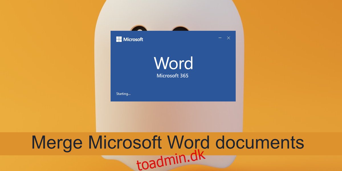 Sådan flettes Microsoft Word-dokumenter