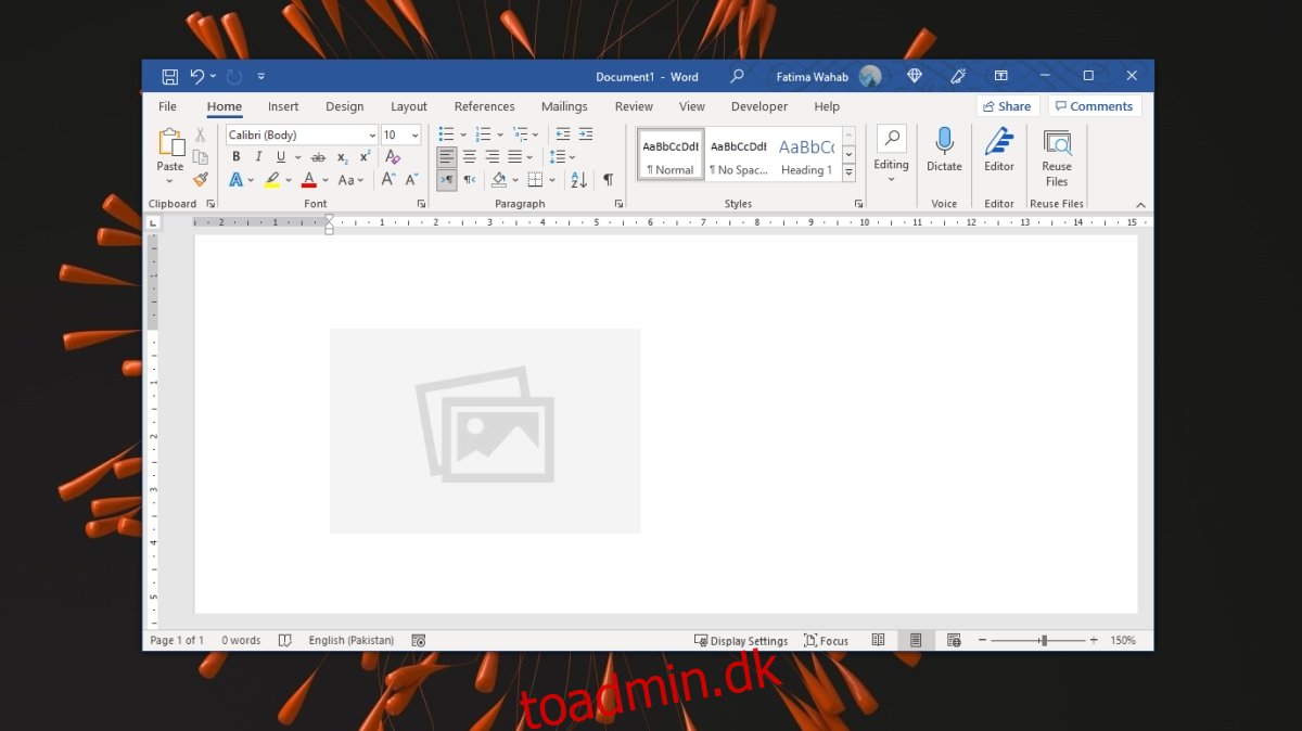 Sådan flyttes billeder i Microsoft Word