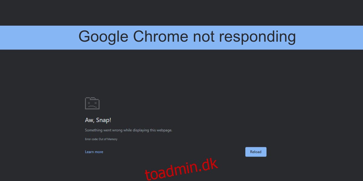 Sådan repareres Google Chrome, der ikke reagerer