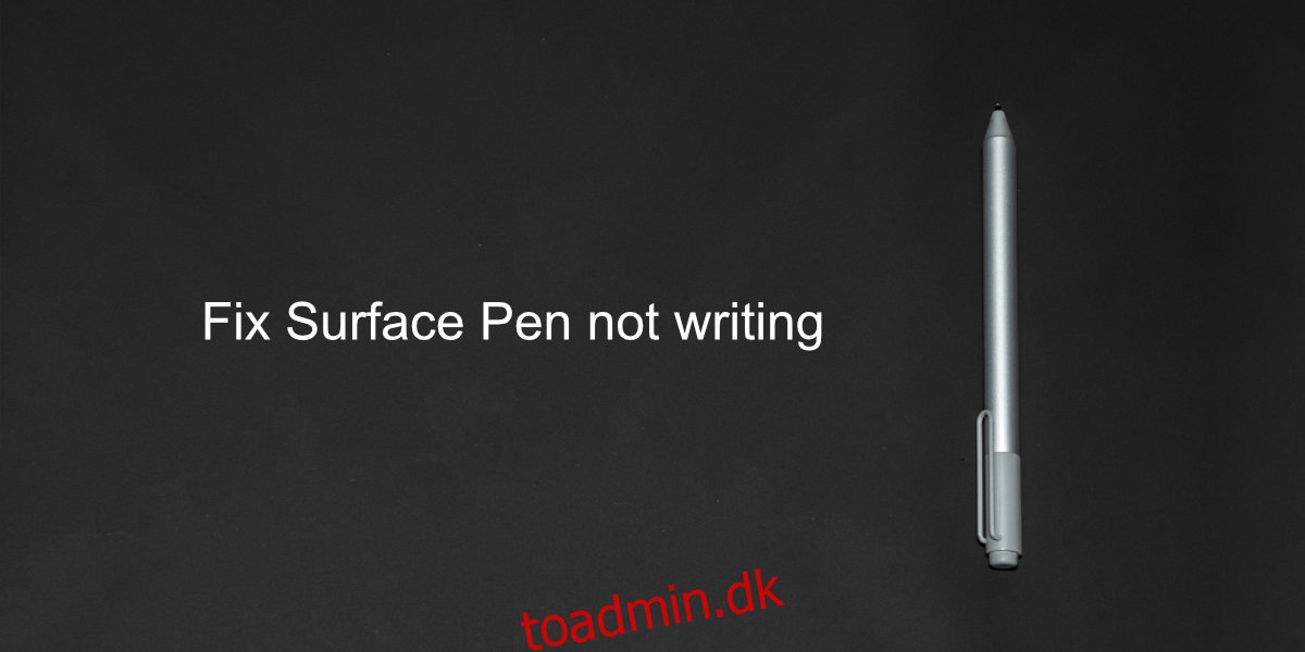 Sådan repareres Surface Pen, der ikke skriver på Surface Tablet
