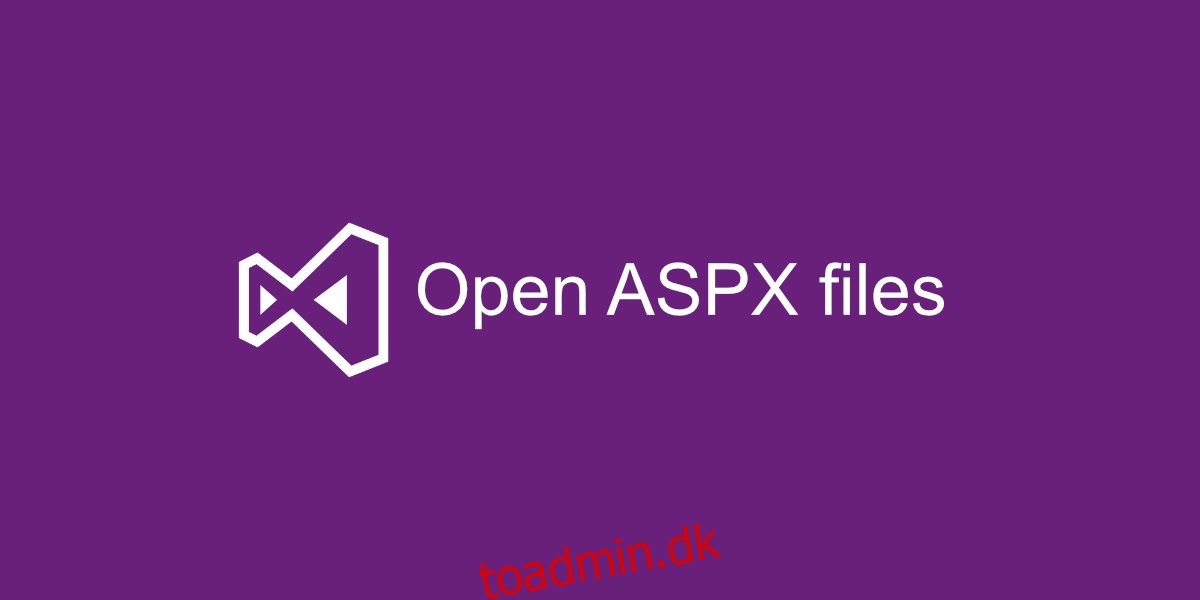 Sådan åbnes ASPX-filer