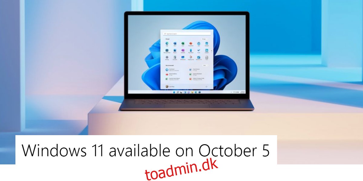 Windows 11 Udgivelsesdato annonceret: 5. oktober 2021