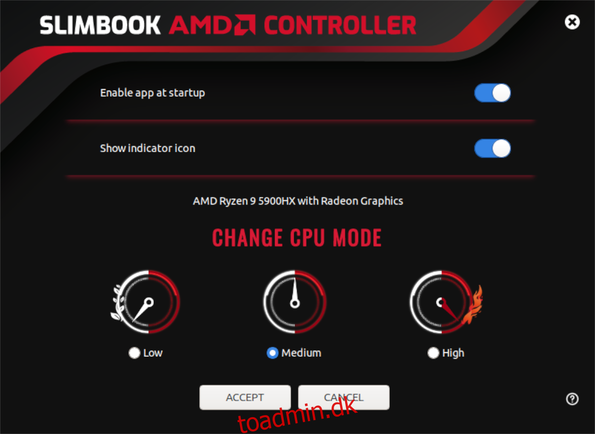 Sådan bruger du Slimbook mobile Ryzen CPU-tuner på Ubuntu