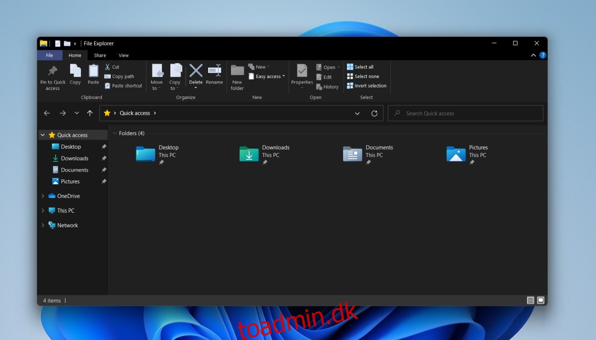   Windows 10 File Explorer-bånd på Windows 11