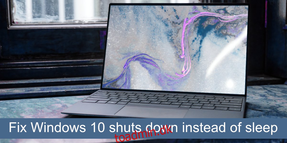 fix Windows 10 lukker ned i stedet for at sove