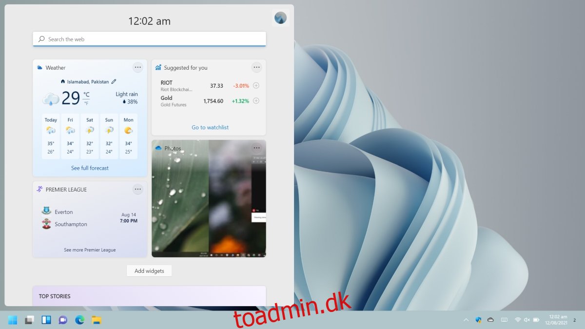 widgets på Windows 11