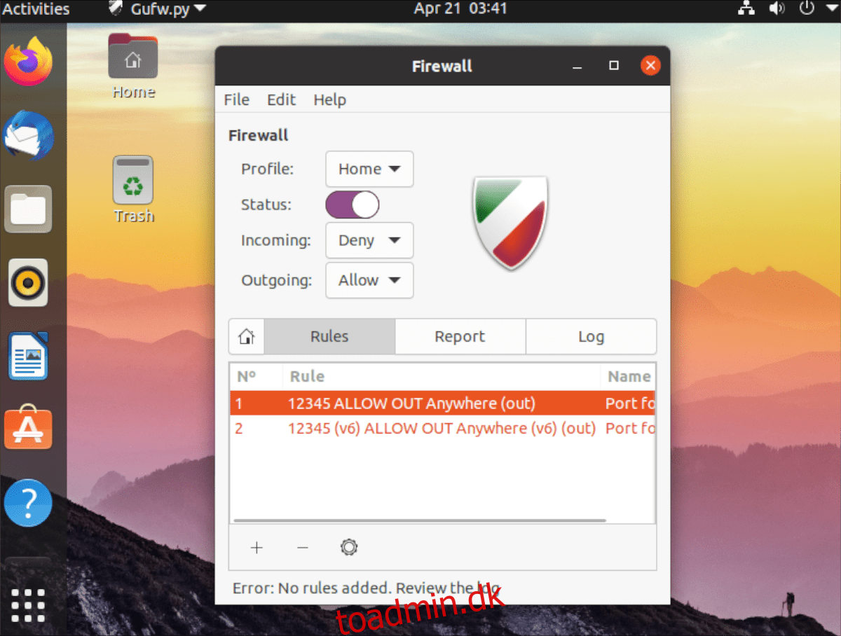 Sådan porter du videre gennem firewallen på Ubuntu