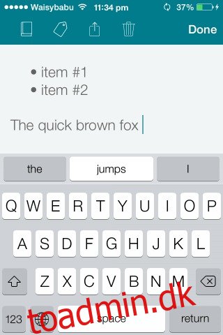 SwiftKey kommer til iOS i en Notes-app, der synkroniseres med Evernote