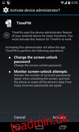 TimePIN Ændrer automatisk Android-låseskærmens PIN-kode efter aktuelt tidspunkt