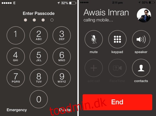 Ring til kontakter fra din iPhones adgangskodeskærm ved hjælp af PassDial