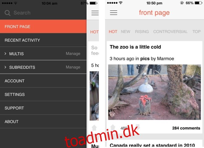 Karma Train er en iPhone Reddit-klient med en unik kortbaseret brugergrænseflade