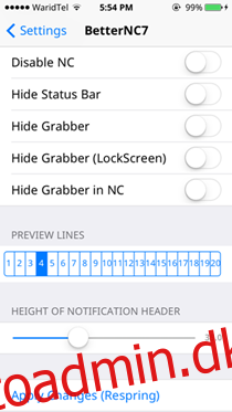 Tilpas iOS 7 Notification Center til din smag med BetterNC7