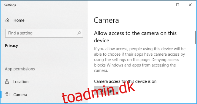 Fix: Mit webcam virker ikke på Windows 10