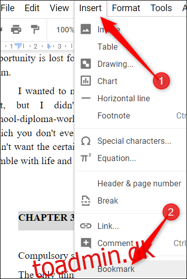 Sådan bogmærker du bestemte placeringer i en Google Docs-fil