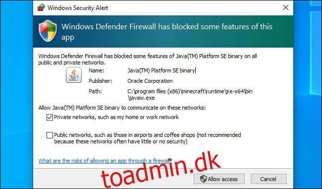 Hvorfor blokerer Windows Defender Firewall nogle appfunktioner?