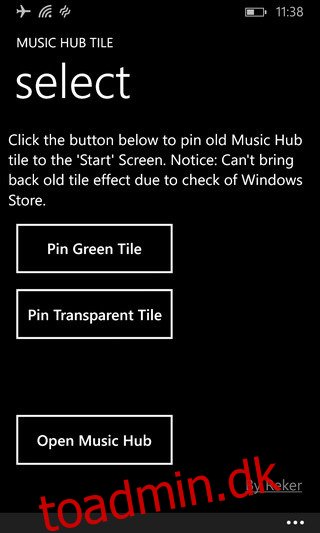 Bring WP8 Music-appen tilbage til Windows Phone 8.1
