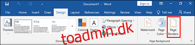 Sådan opretter du en sidekant i Microsoft Word