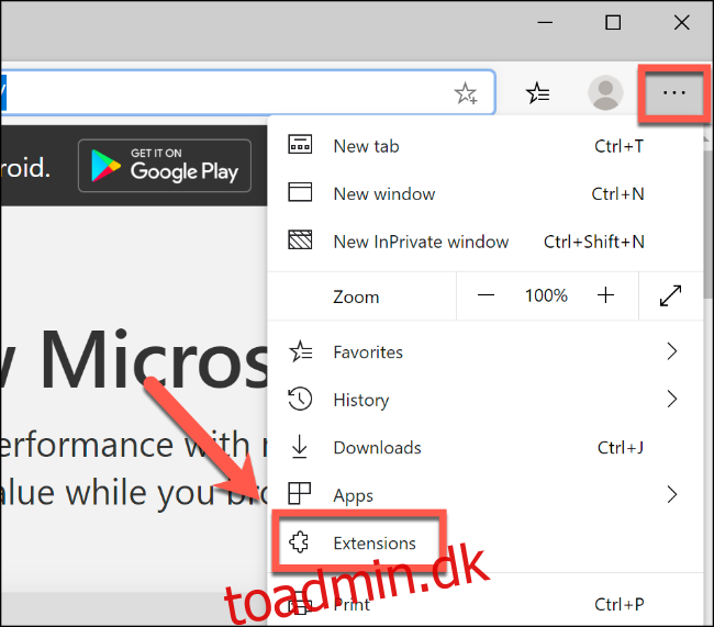 Sådan installeres og bruger du udvidelser i den nye Microsoft Edge