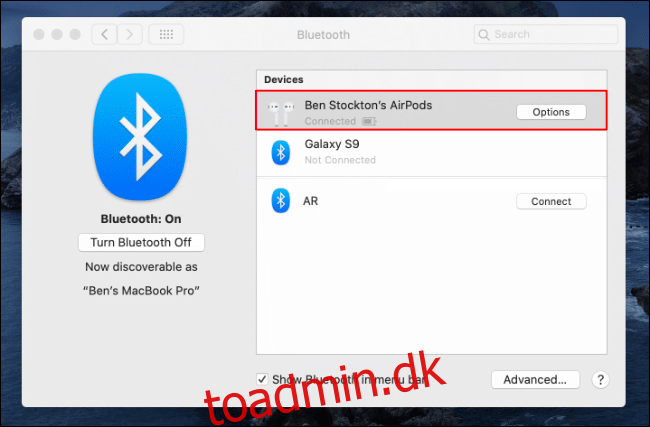 Sådan fejlfindes Bluetooth-problemer på en Mac