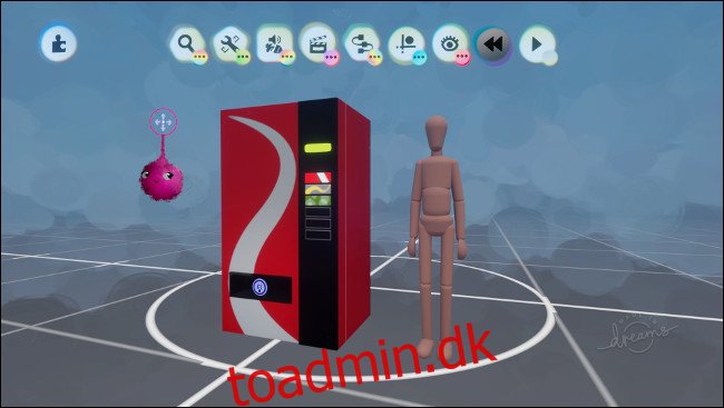 En salgsautomat ved siden af ​​formen af ​​en person i 