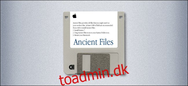 En Mac 3,5-tommer diskette mærket 