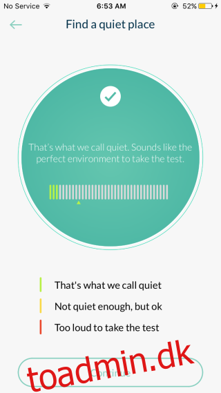 Test din hørelse med en iPhone og et stille rum