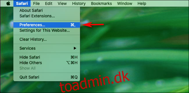 Sådan starter du altid Safari i privat browsing-tilstand på en Mac