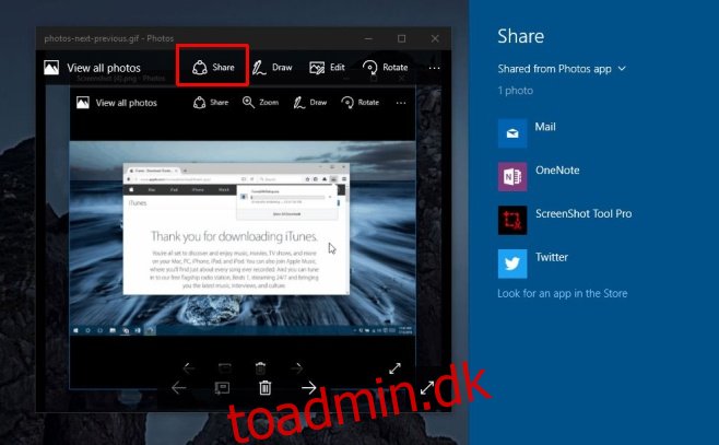 Sådan tilføjer eller fjerner du apps fra delepanelet i Windows 10