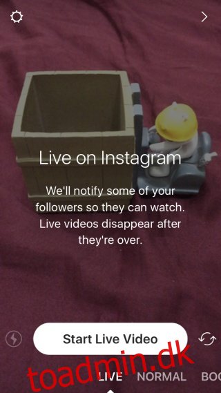 Sådan går du live på Instagram