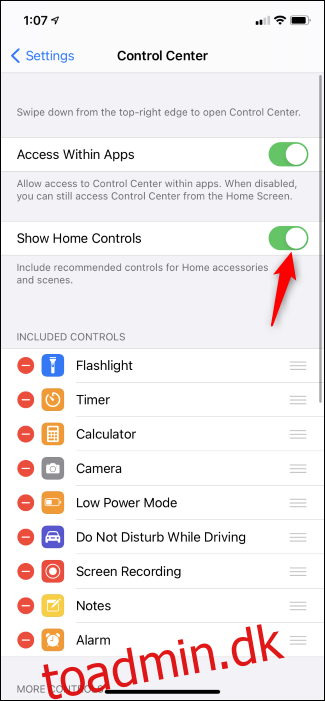 Sådan styrer du Smart Home-enheder i kontrolcentret på iPhone eller iPad
