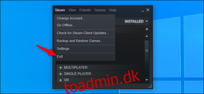Klik på Steam > Afslut for at lukke Steam” width=”650″ height=”300″ onload=”pagespeed.lazyLoadImages.loadIfVisibleAndMaybeBeacon(this);”  onerror=”this.onerror=null;pagespeed.lazyLoadImages.loadIfVisibleAndMaybeBeacon(this);”></p>
<div style=