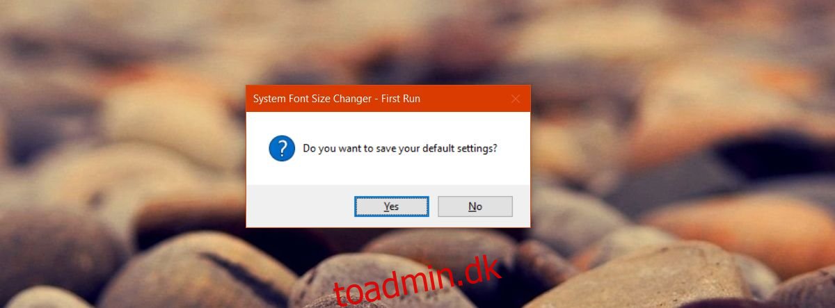 Sådan ændres systemskriftstørrelsen i Windows 10 Creators Update