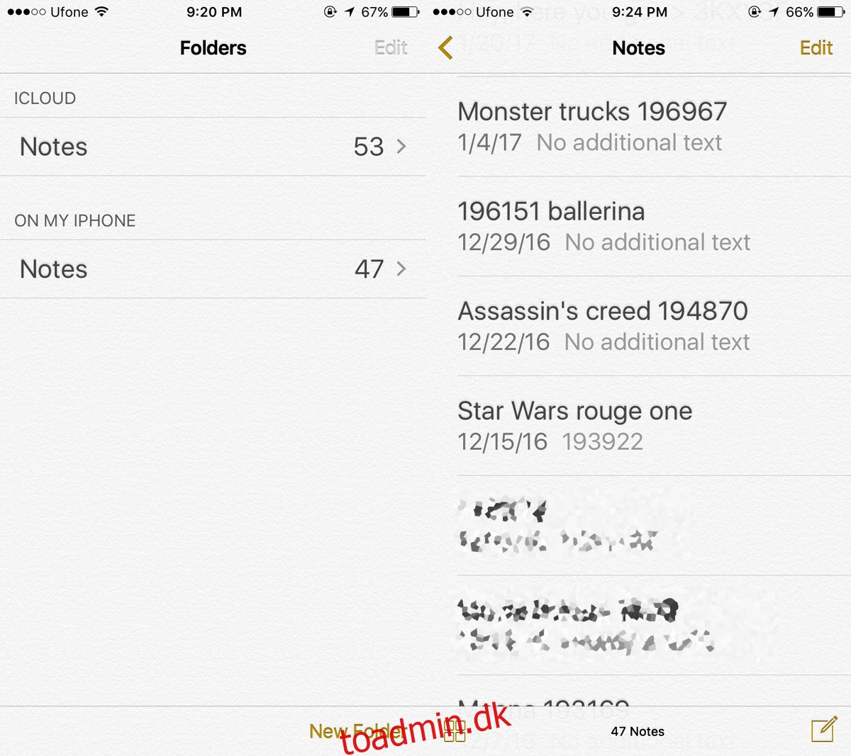 Sådan flytter du noter fra din iPhone til iCloud