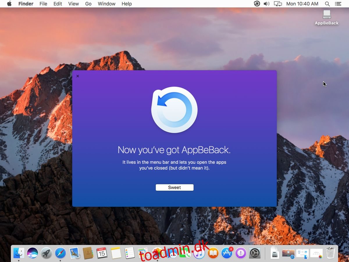 Sådan åbner du for nylig afsluttede apps på macOS