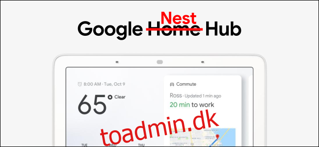 En annonce for Google Home Hub med ordet 