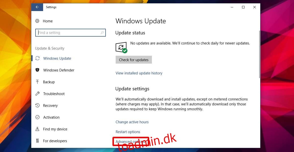 Sådan begrænser du båndbredde til Windows-opdateringer i Windows 10