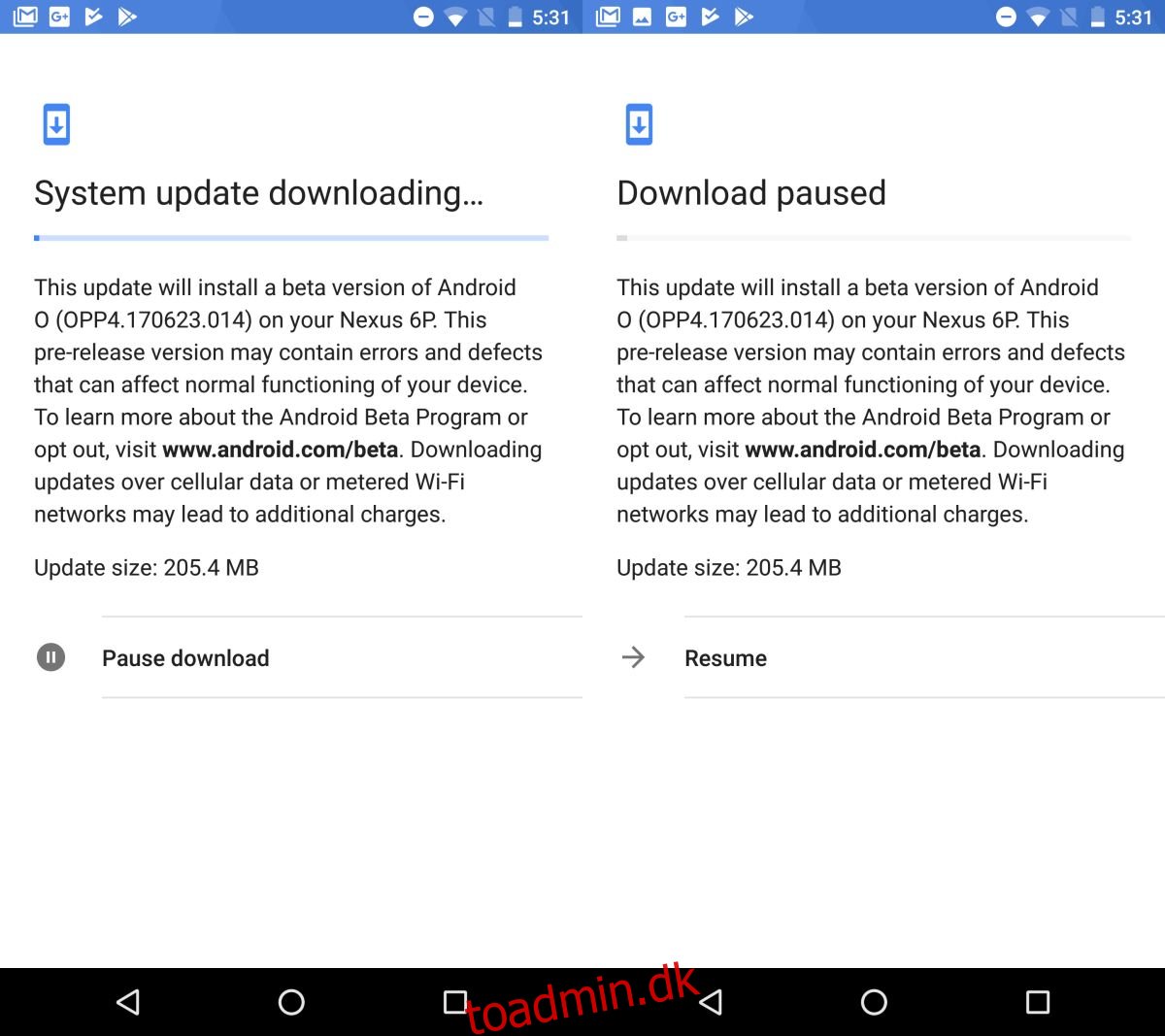 Sådan sætter du download af systemopdateringer på pause på Android