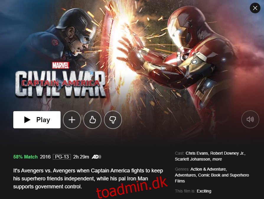 Civil War på Netflix fra hvor som helst