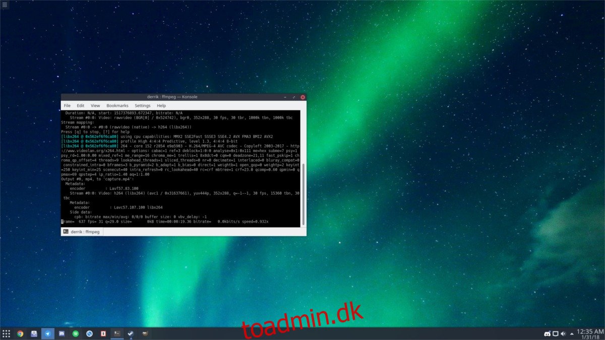 Sådan optager du din skærm fra Linux-kommandolinjen