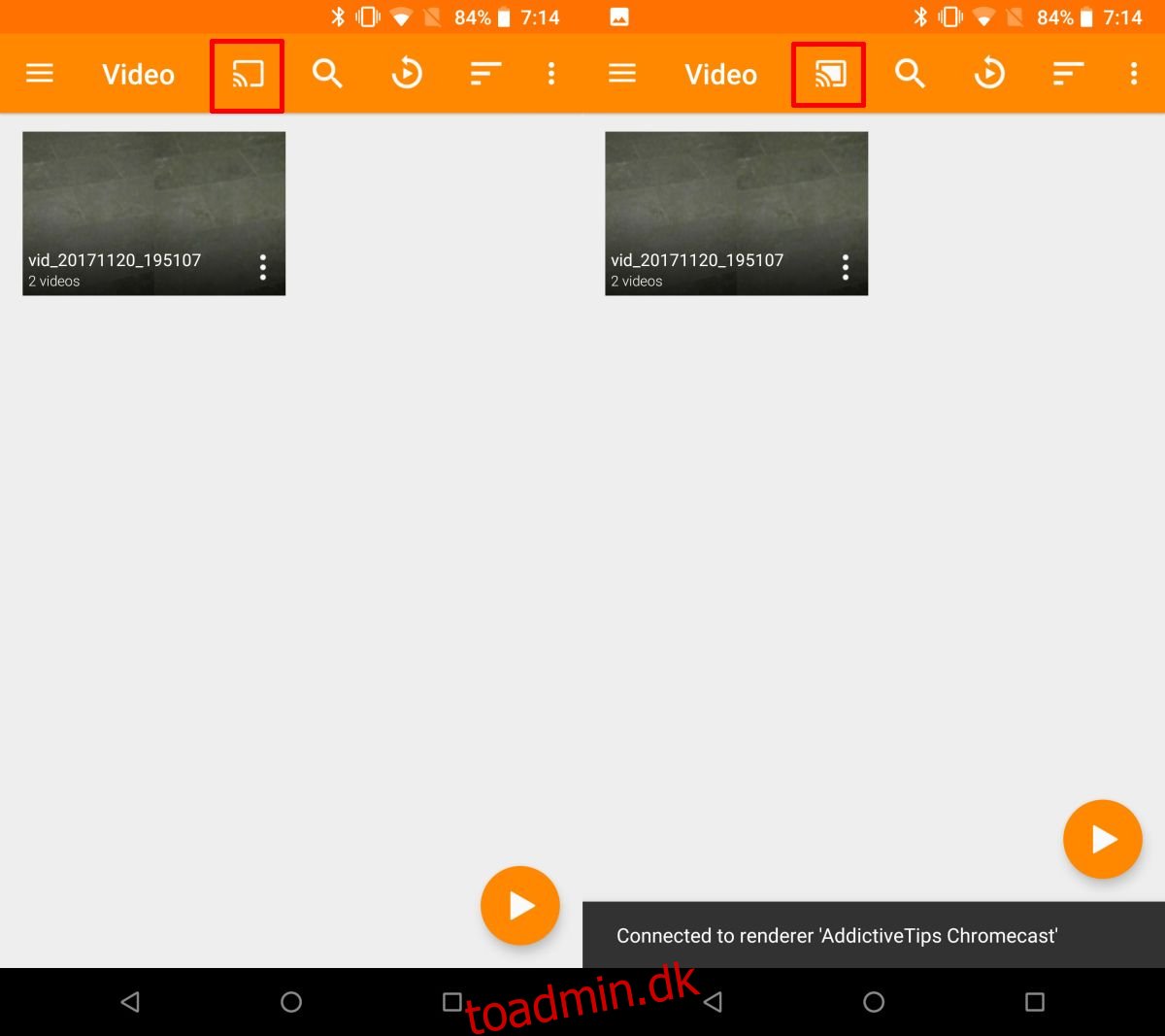 Sådan caster du til Chromecast fra VLC Android