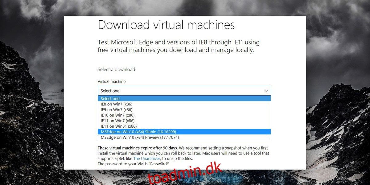 Sådan får du et Windows 10 VM-billede til VirtualBox og VMware