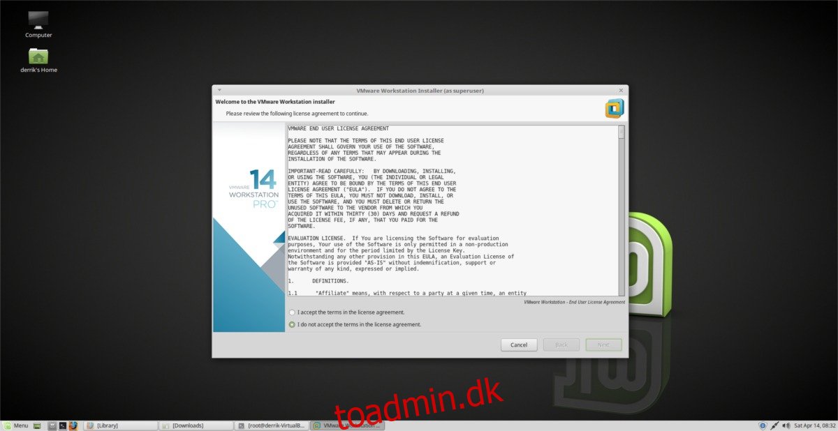 Sådan installeres VMWare Workstation Pro 14 på Linux
