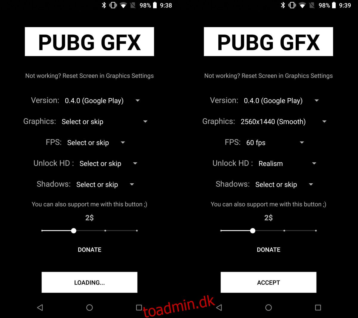 Sådan kontrollerer du grafikindstillinger på PUBG til Android