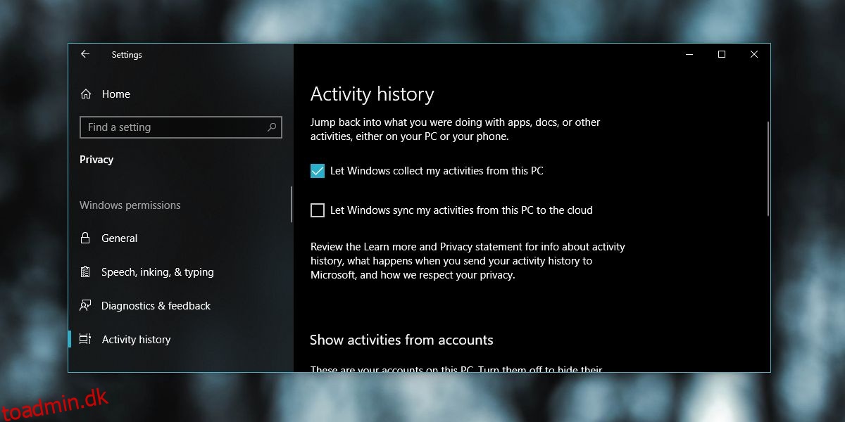 Sådan synkroniseres tidslinjeaktiviteter på tværs af pc'er på Windows 10