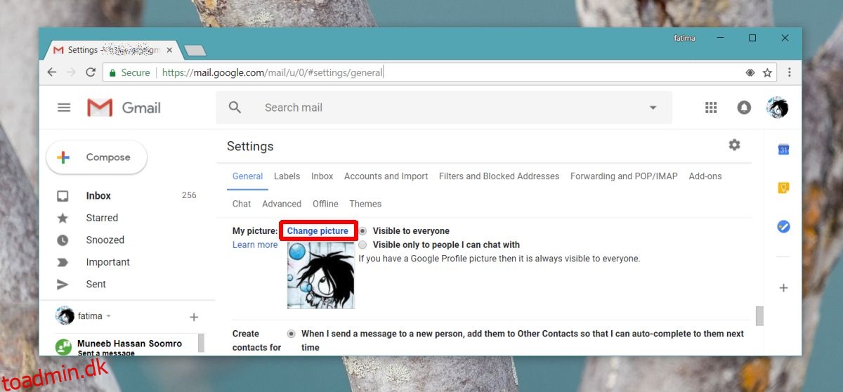 Sådan ændrer du dit Gmail-profilbillede