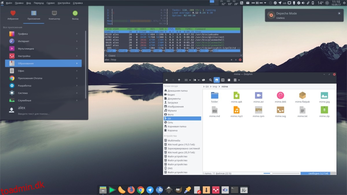 Sådan bruges Arc-temaet på KDE Plasma Desktop
