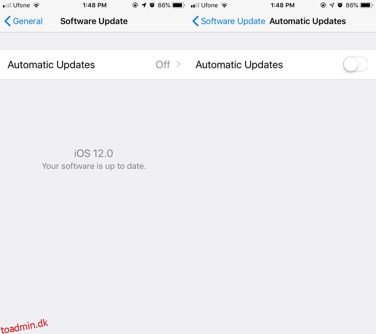 Sådan aktiverer eller deaktiverer du automatiske iOS-opdateringer
