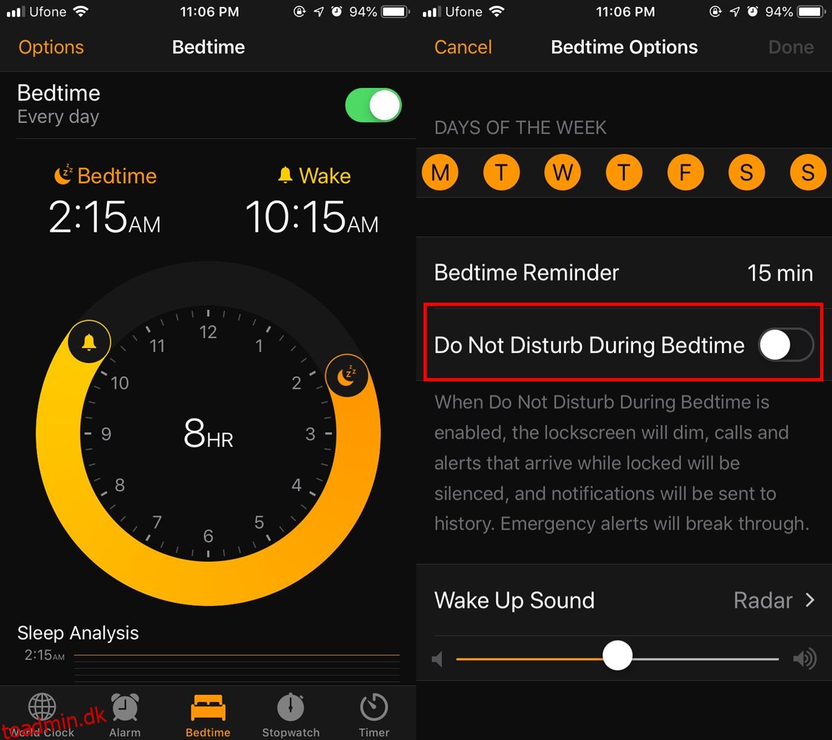 Sådan aktiverer du Forstyr ikke til sengetid på iOS 12