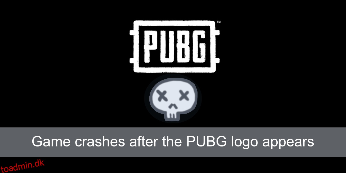 Sådan rettes spilnedbrud efter PUBG-logoet vises