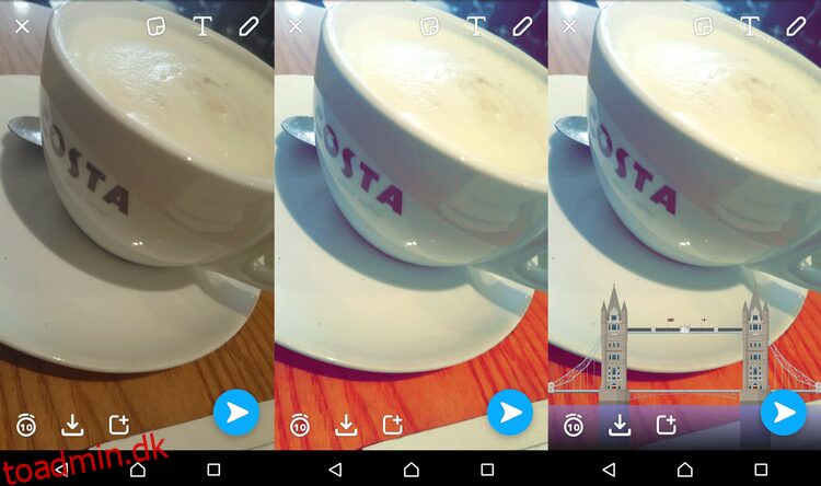 Sådan bruger du to Snapchat-filtre på én gang